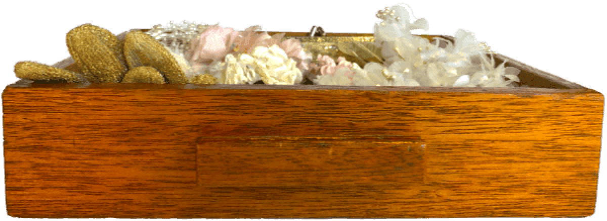 Drawer filled with bridal items
